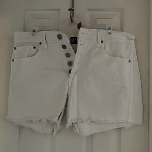 Gap white denim shorts